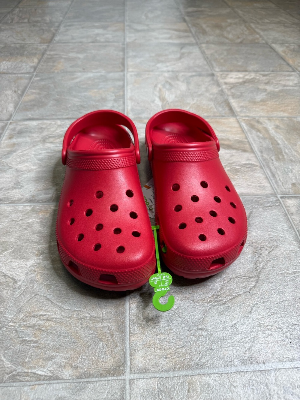 Iconic Comfort Crocs Mens Shoe Size 11 Red Slip On Clog NWT